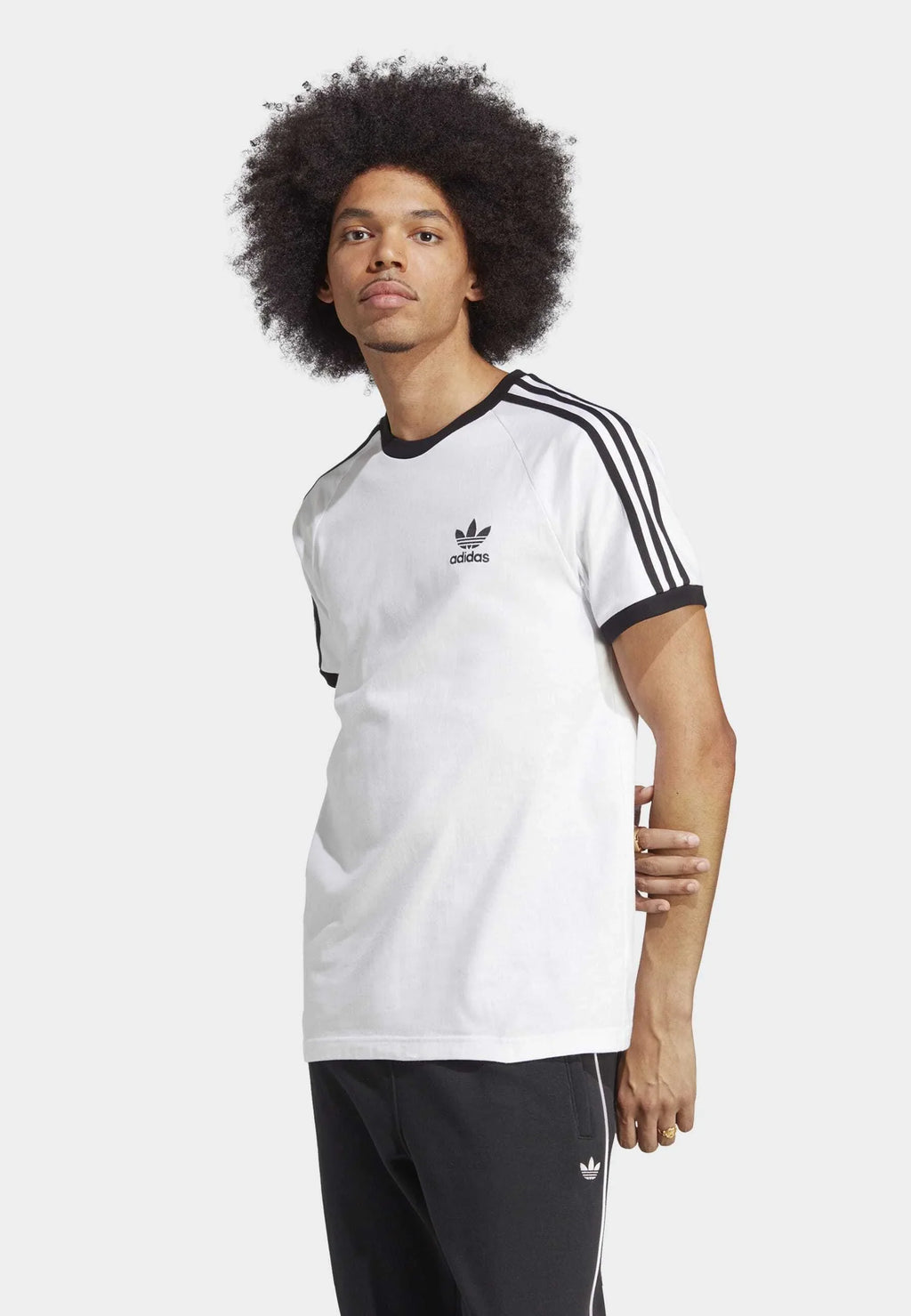 T-shirt adicolor 3 stripes Bianca