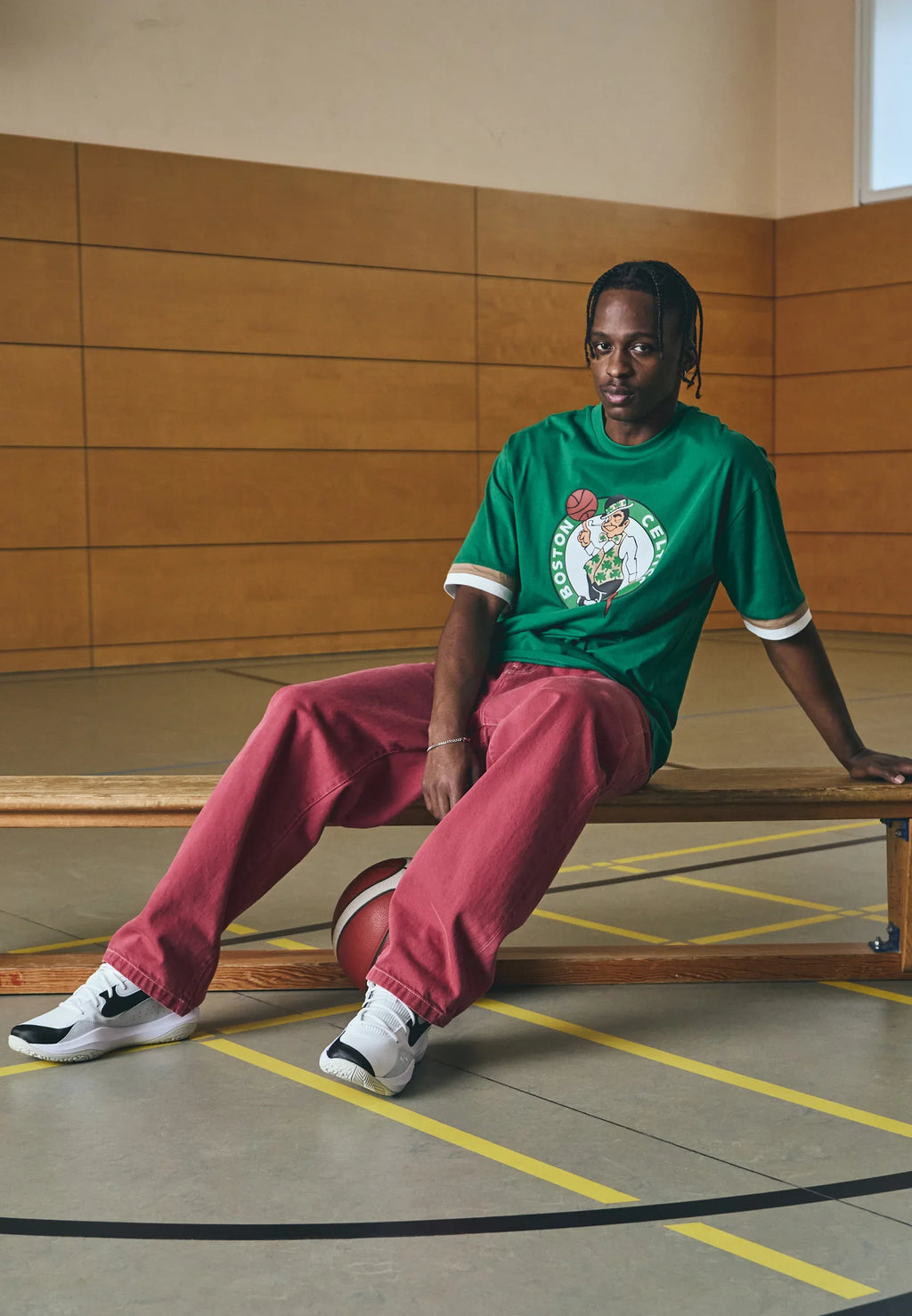 NBA BOSTON CELTICS PANEL OVERSIZED TEE - T-shirt con stampa - green