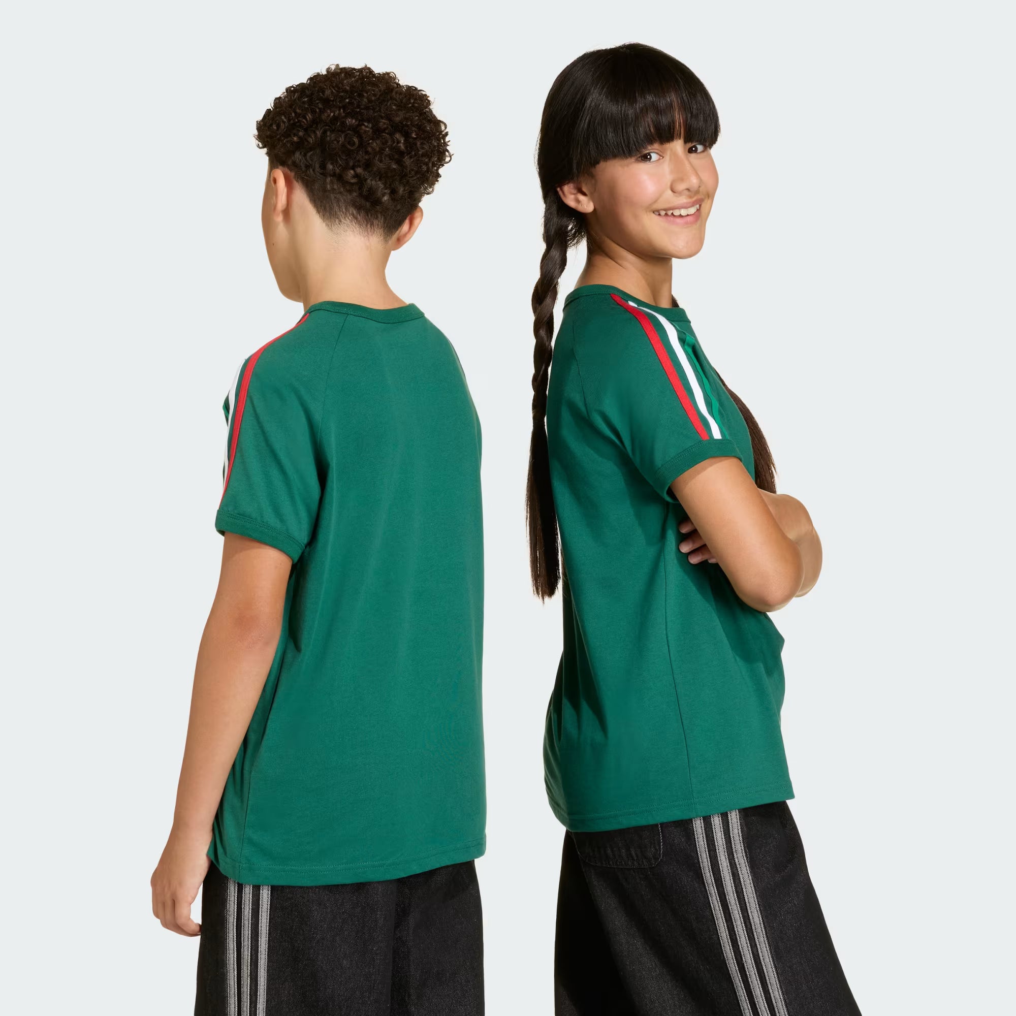 3-Stripes T-Shirt Tee Drkgrn