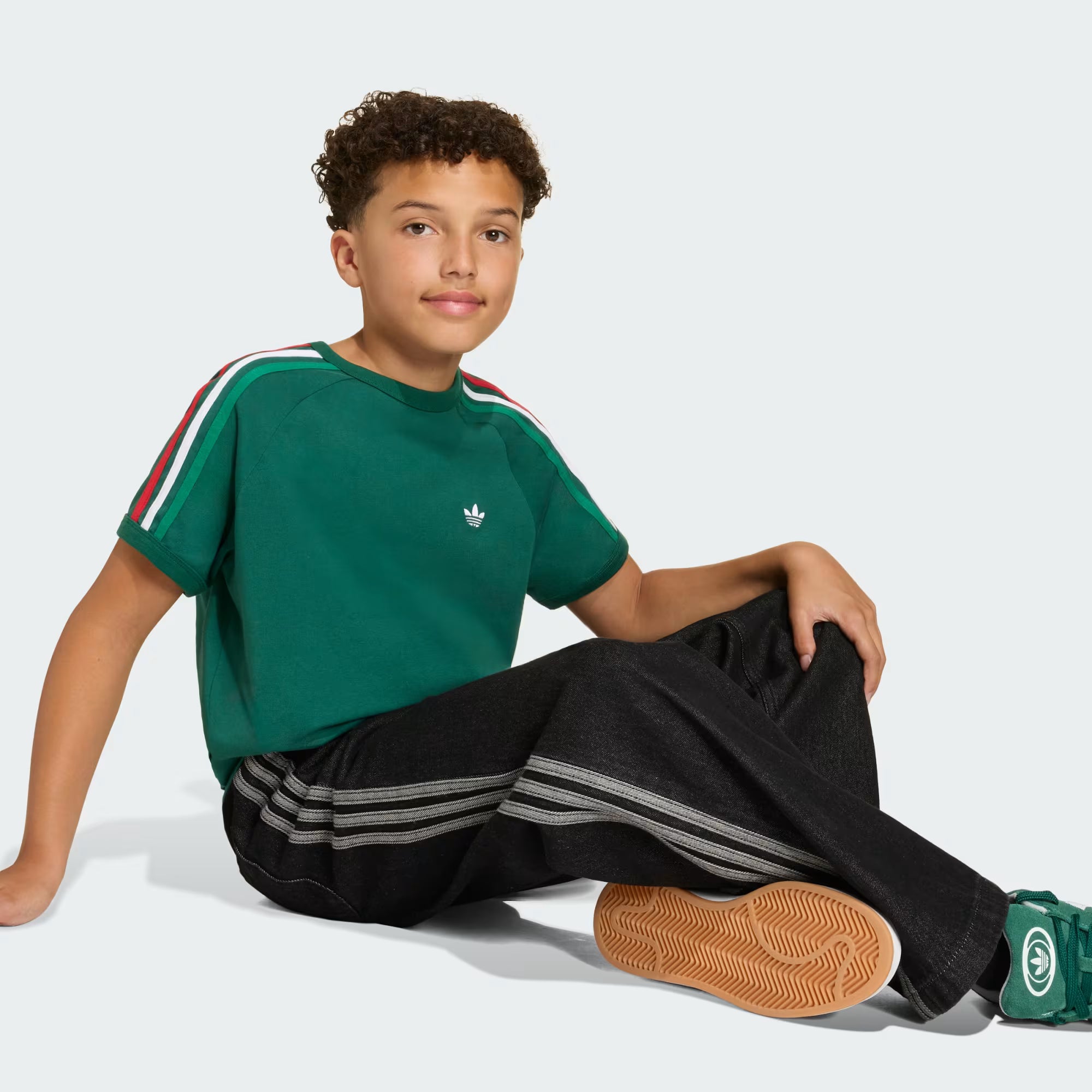 3-Stripes T-Shirt Tee Drkgrn