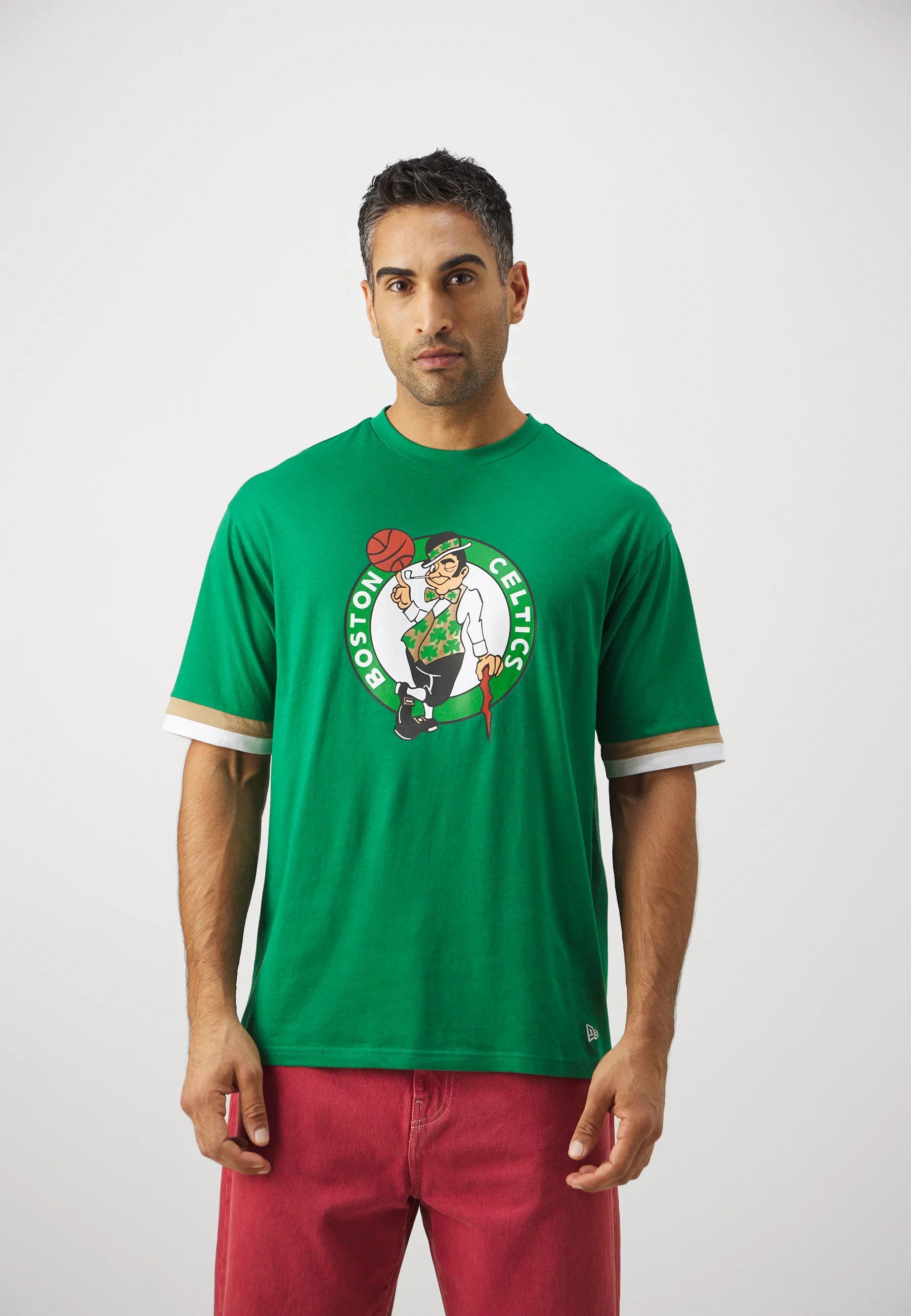 NBA BOSTON CELTICS PANEL OVERSIZED TEE - T-shirt con stampa - green