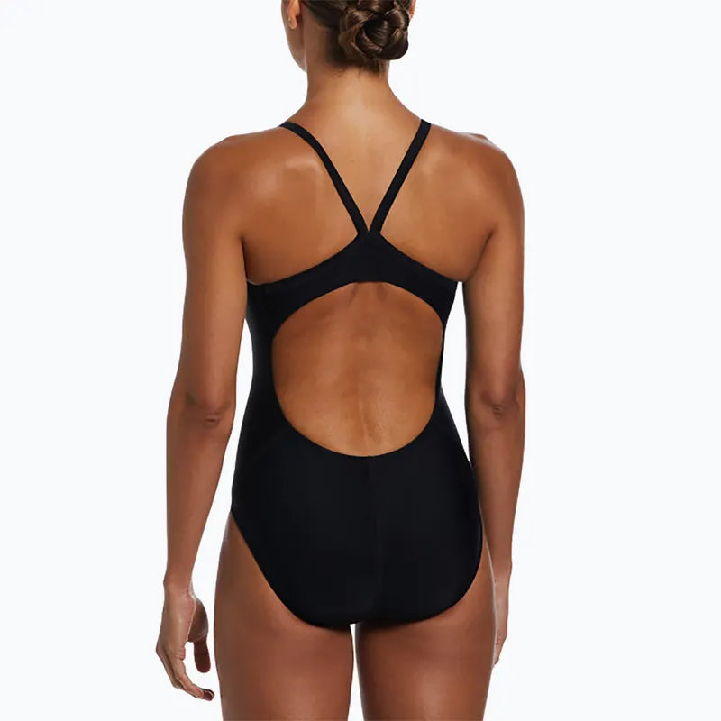 Costume intero da donna Nike Solid Racerback nero