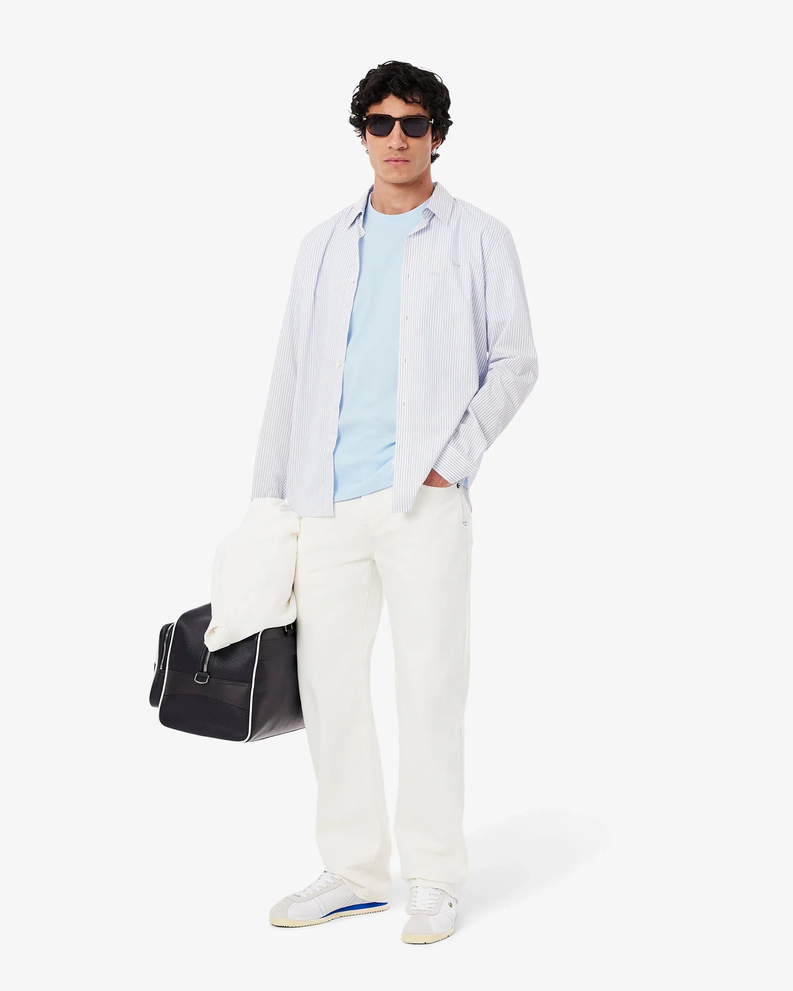 T-shirt Lacoste in cotone Azzurra