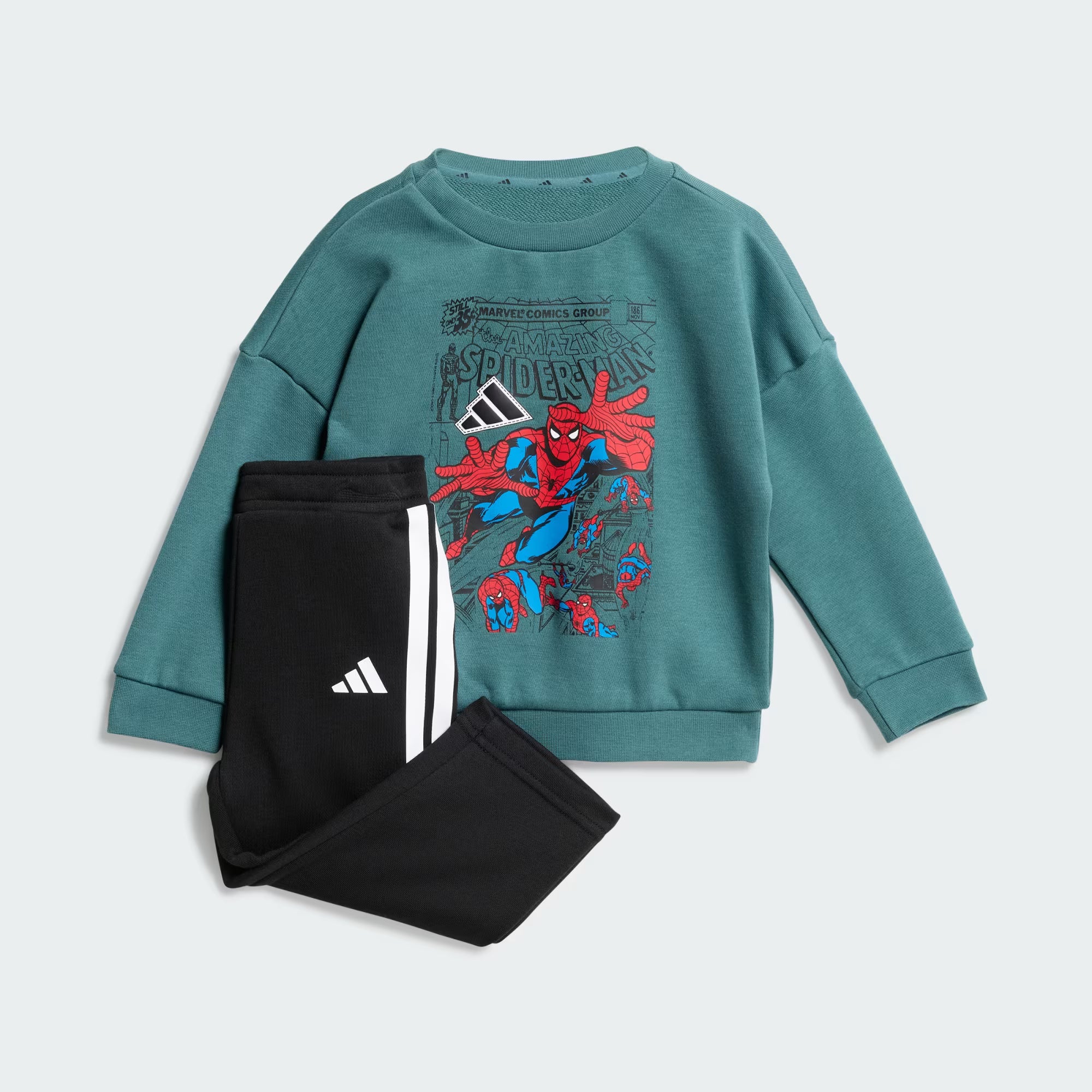 Completo felpa e pantaloni Spider Man Marvel per bambini