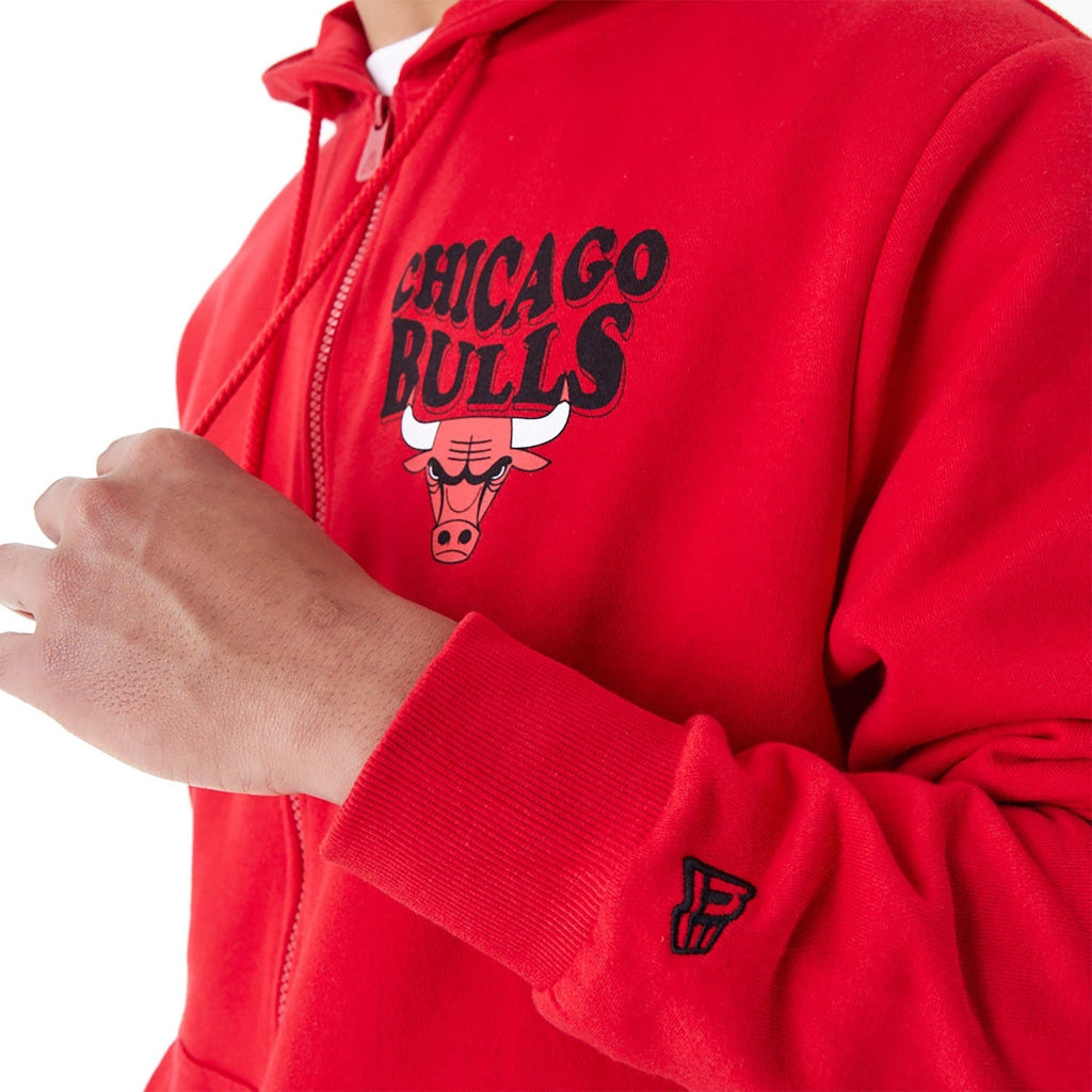 Felpa con cappuccio e zip Chicago Bulls.