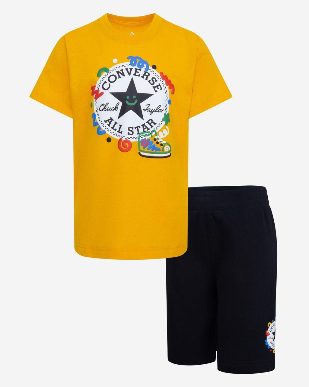 Completo Converse Giallo-Nero Neonato