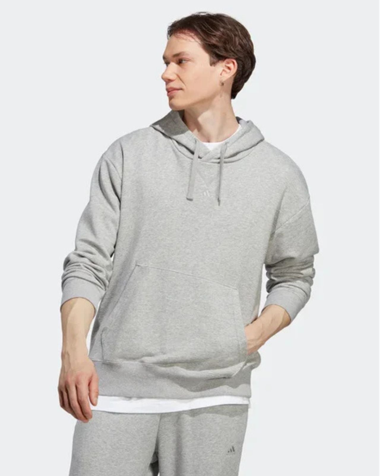 Adidas Felpa All Szn IC9759 Grigio Regular Fit