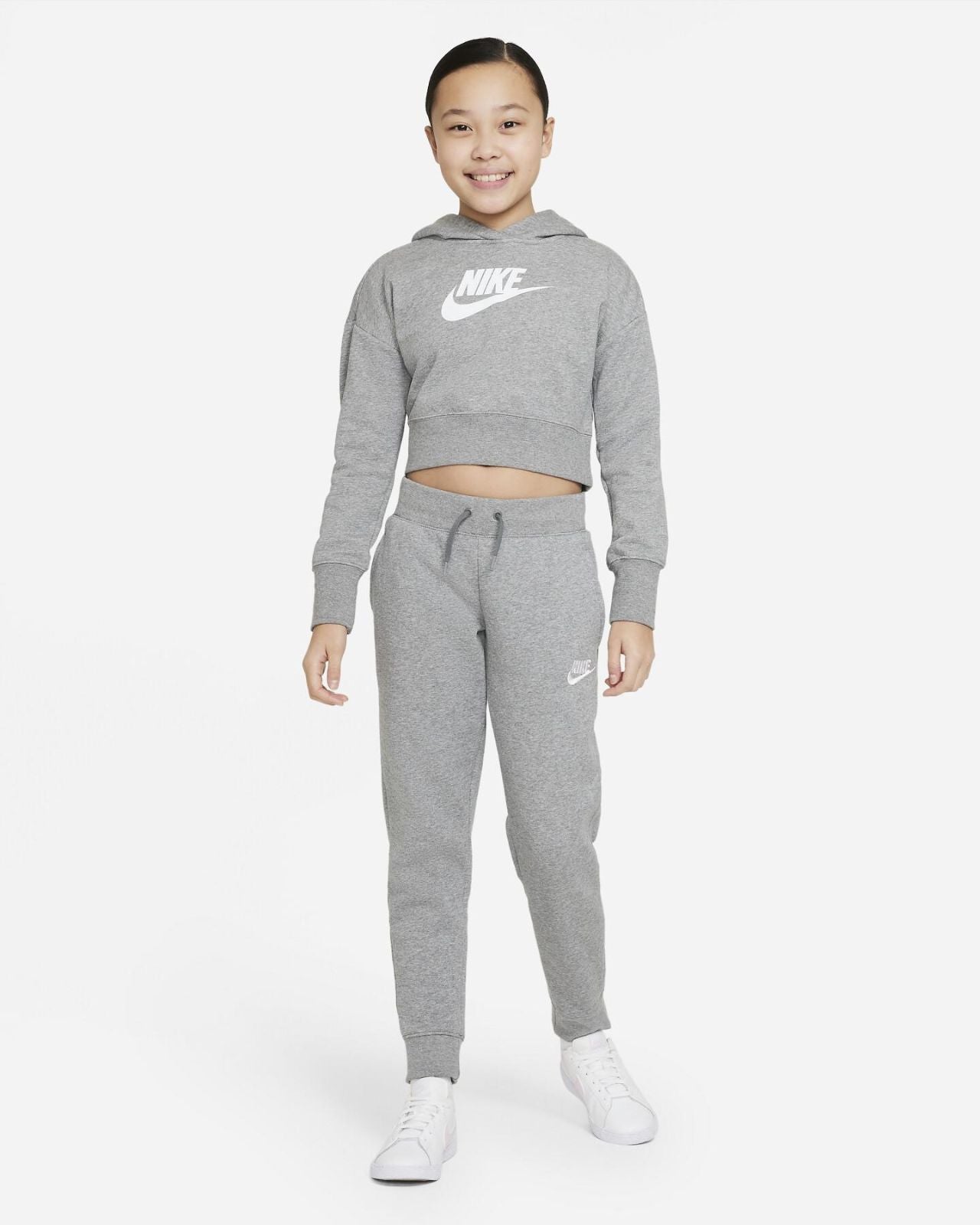 Felpa da ragazza con cappuccio Nike Club