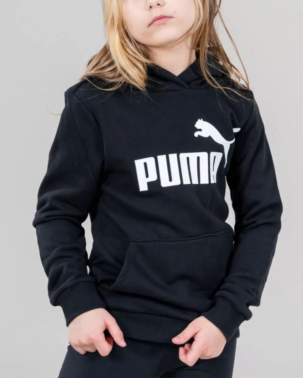 Felpa con cappuccio Puma Ess Logo nera