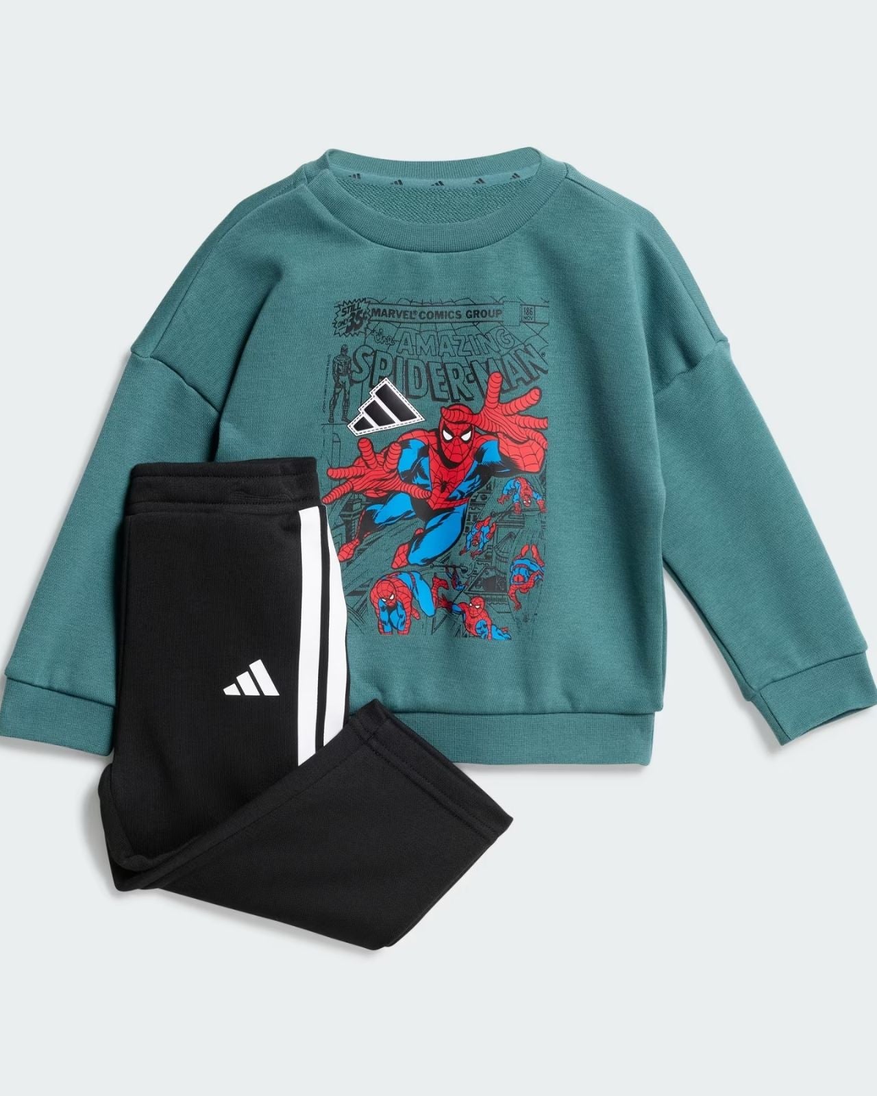 Completo felpa e pantaloni Spider Man Marvel per bambini