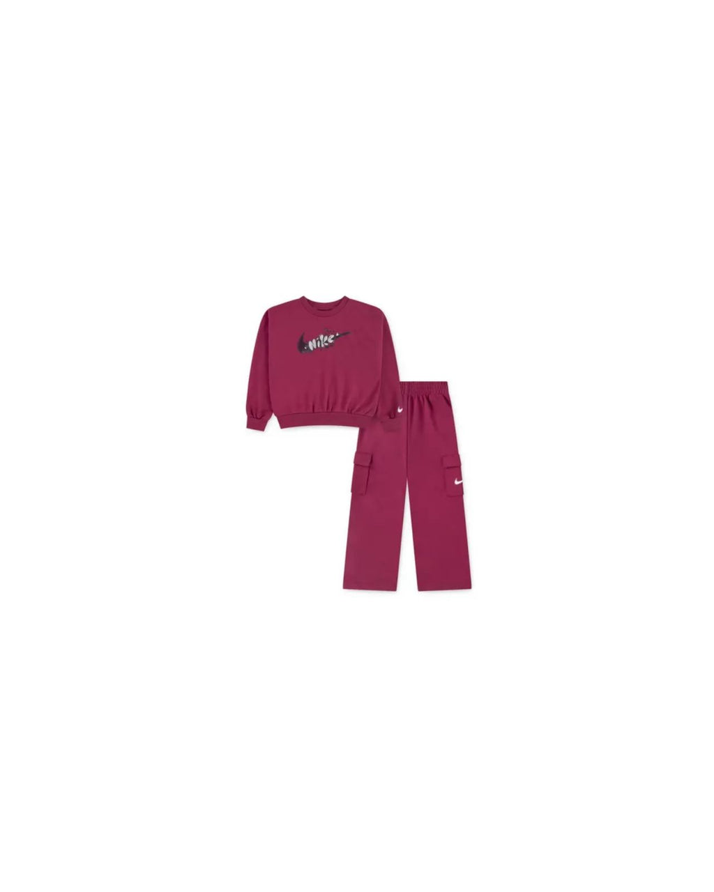 Tuta bambina Nike Cargo French Terry - Fucsia