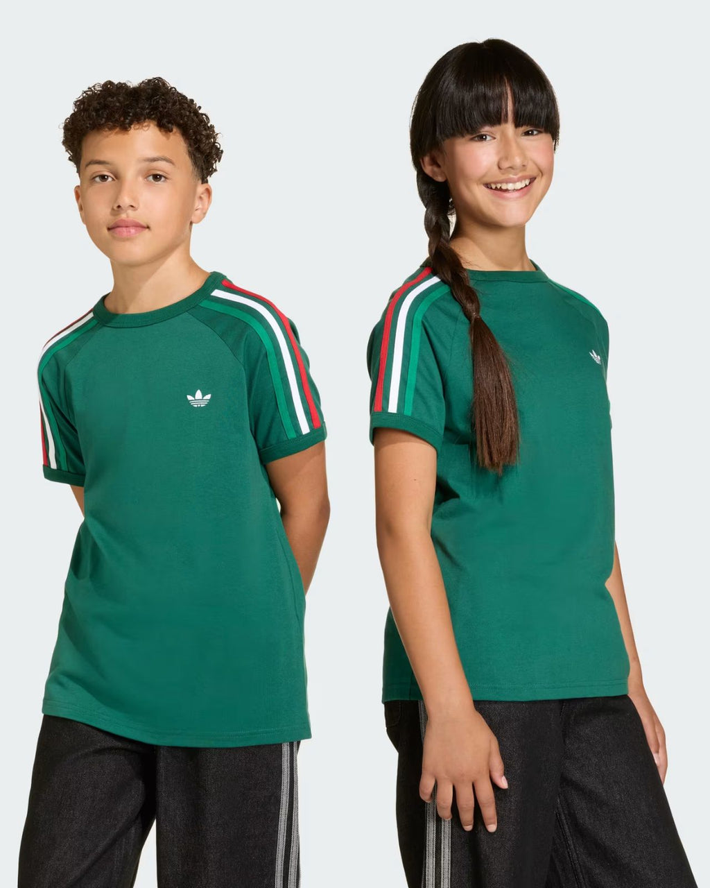 3-Stripes T-Shirt Tee Drkgrn
