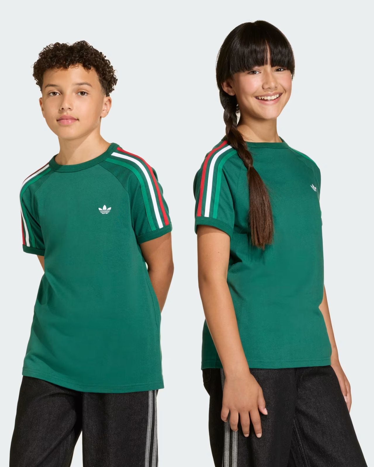 3-Stripes T-Shirt Tee Drkgrn