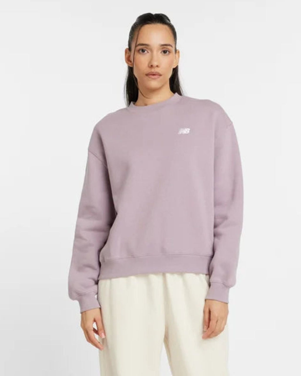 Felpa New Balance Fleece Crew Lilla