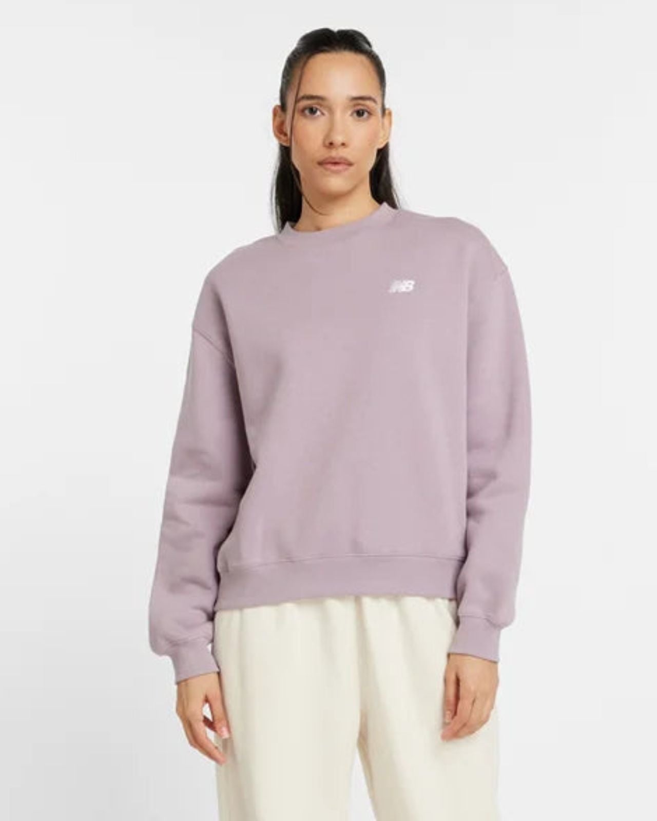 Felpa New Balance Fleece Crew Lilla