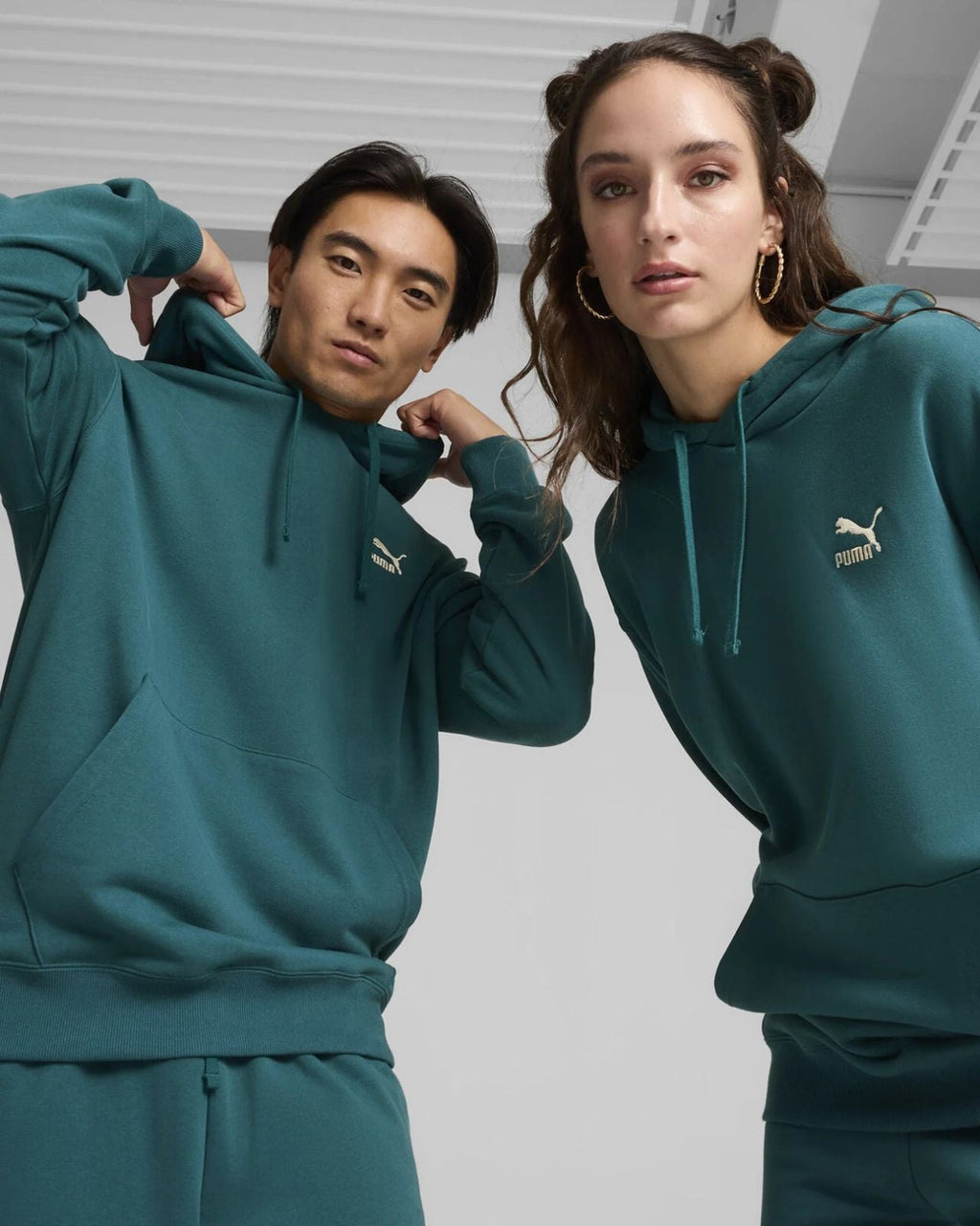 Puma BETTER CLASSICS - Felpa con cappuccio - cold green