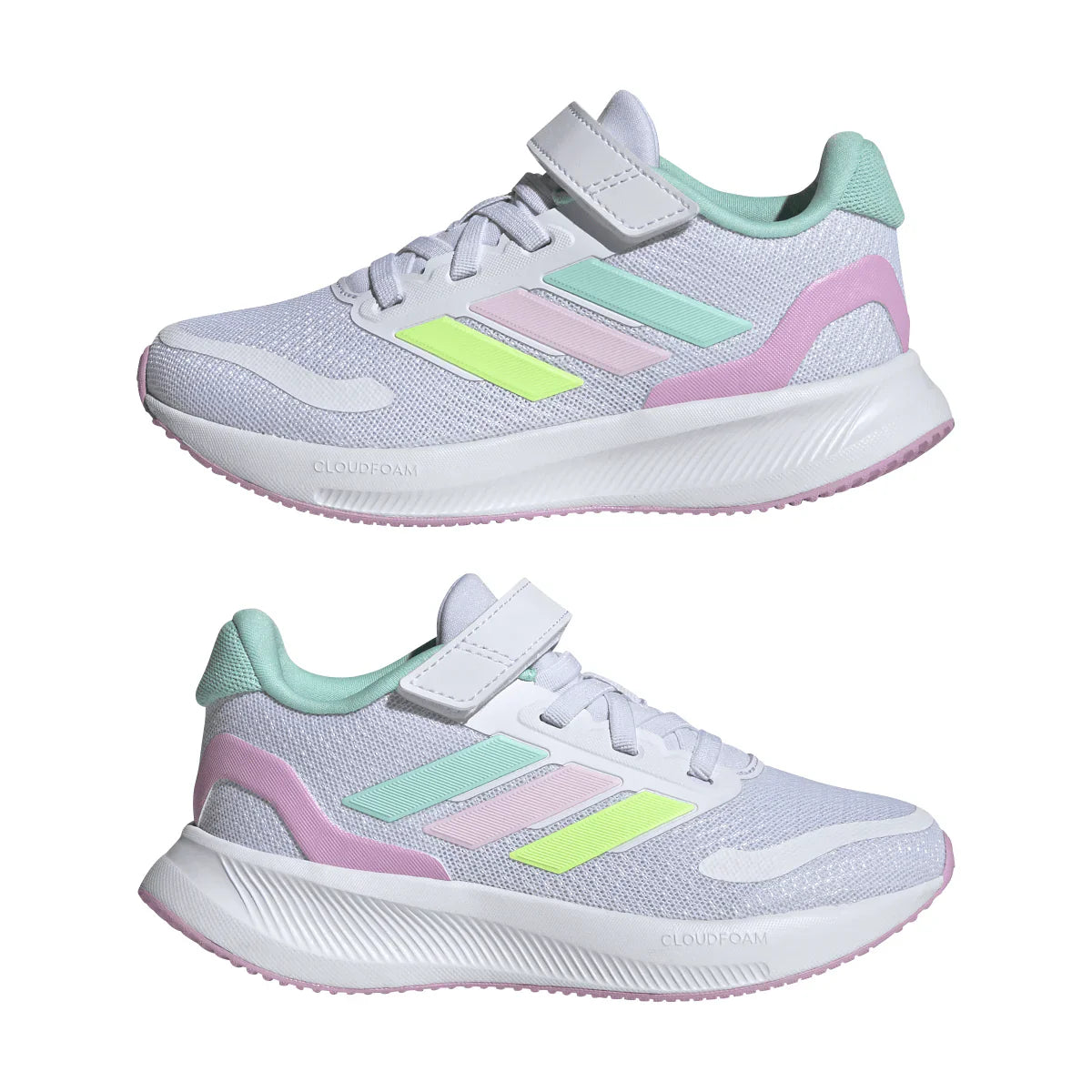 Sneakers bianche con dettagli pastello da Bambina RUNFALCON 5 adidas