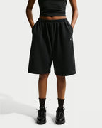 Nike Sportswear Shorts bermuda oversize a vita media in French Terry