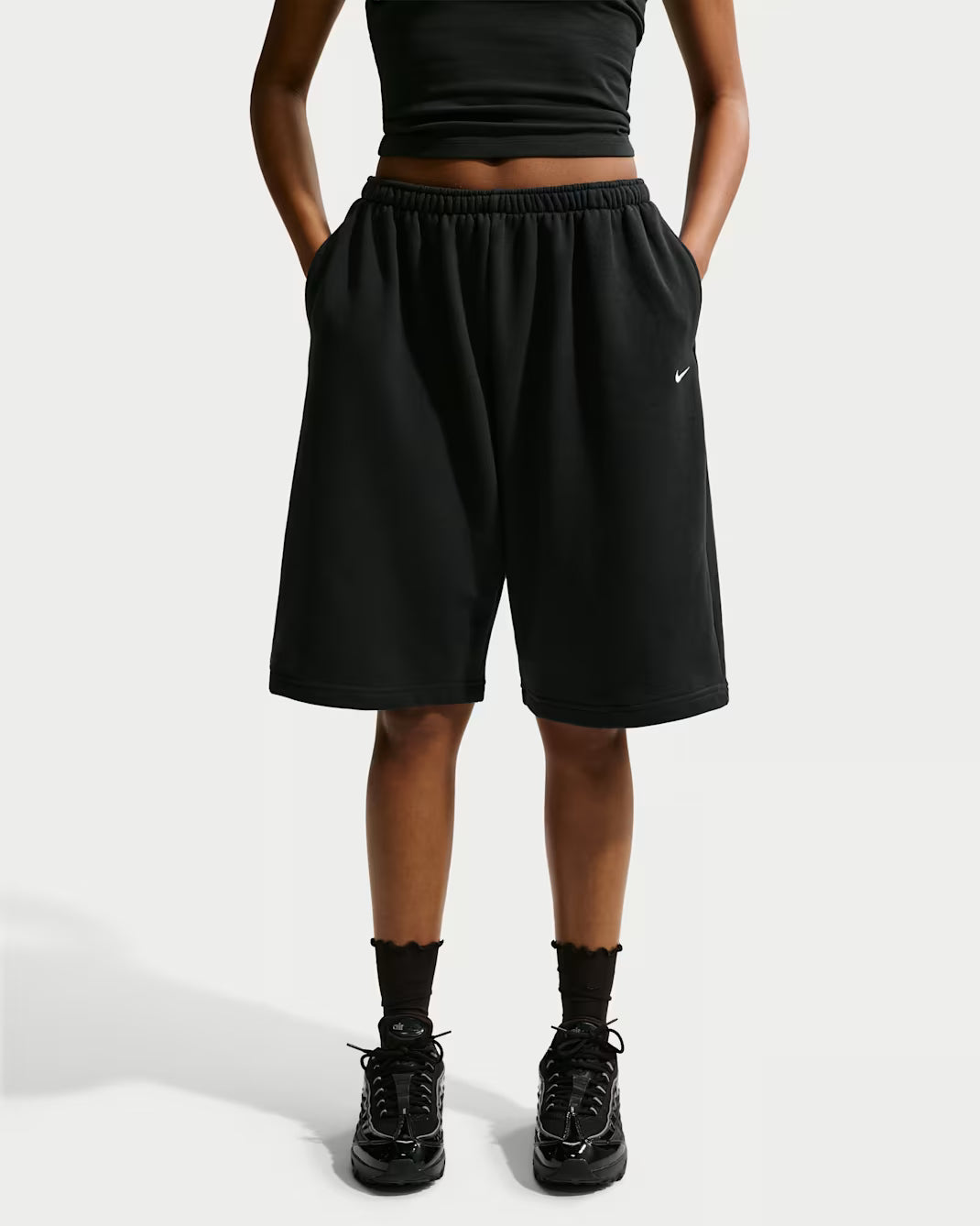 Nike Sportswear Shorts bermuda oversize a vita media in French Terry