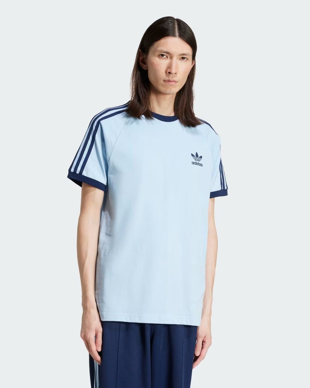 T-shirt adicolor 3 stripes Celeste