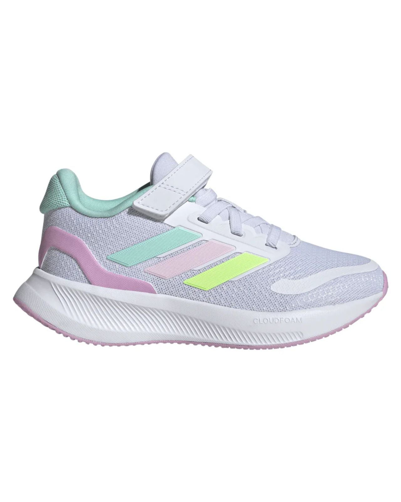 Sneakers bianche con dettagli pastello da Bambina RUNFALCON 5 adidas