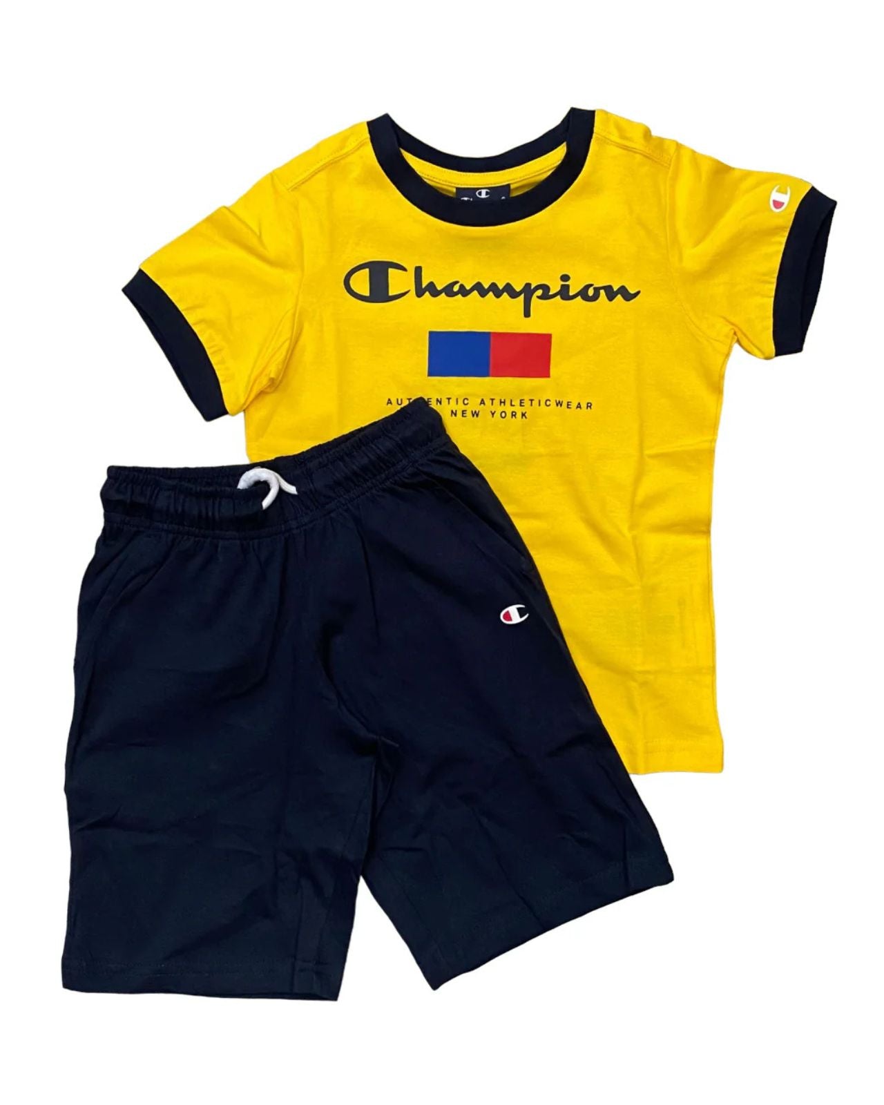 Champion completino da ragazzo in cotone maglietta e pantaloncino