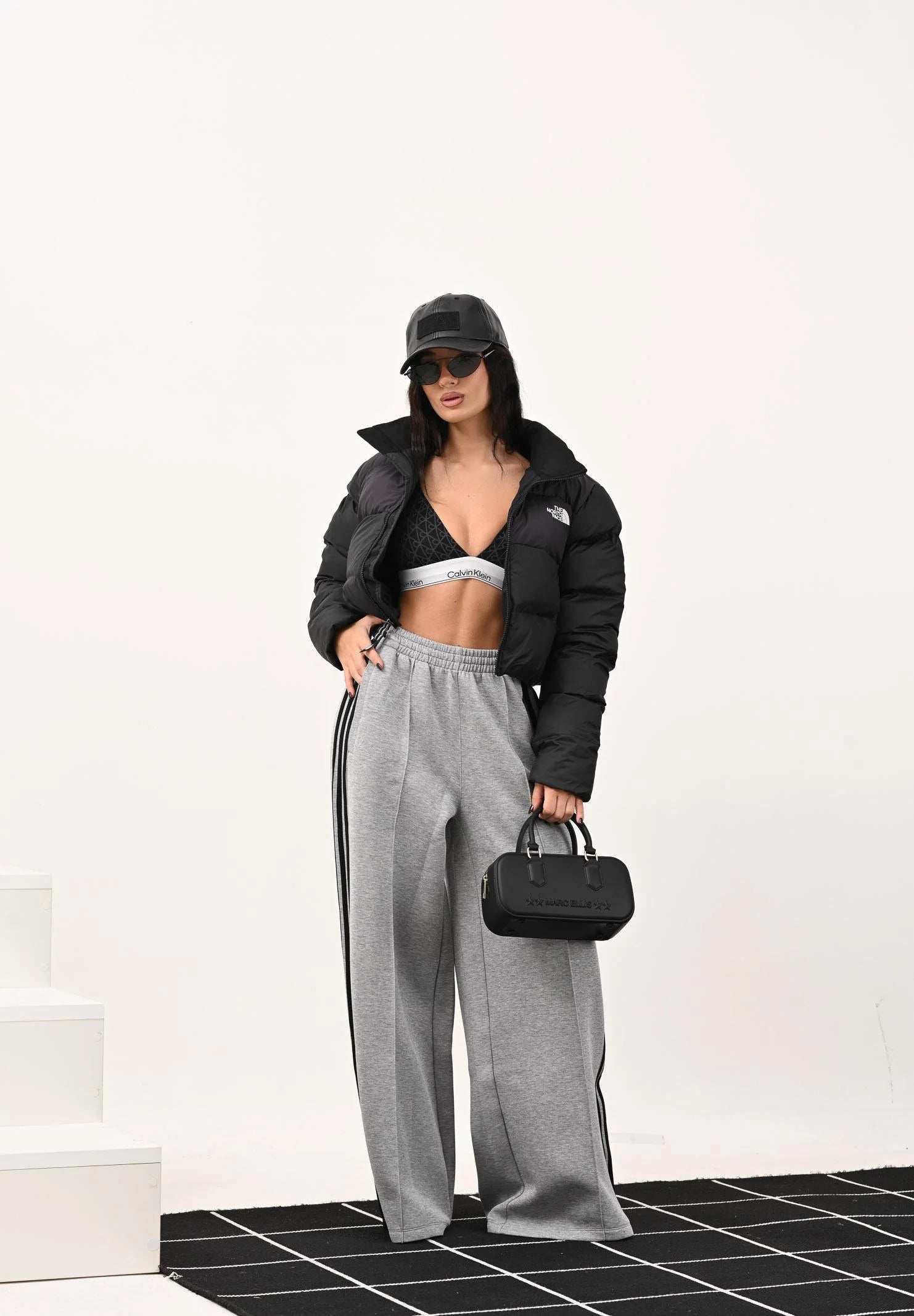 ADIDAS ORIGINALS Pantalone sportivo 3-Stripes Spacer grigio da donna