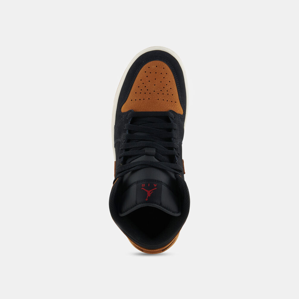 Nike Air Jordan 1 Mid SE Black Varsity Red Sail