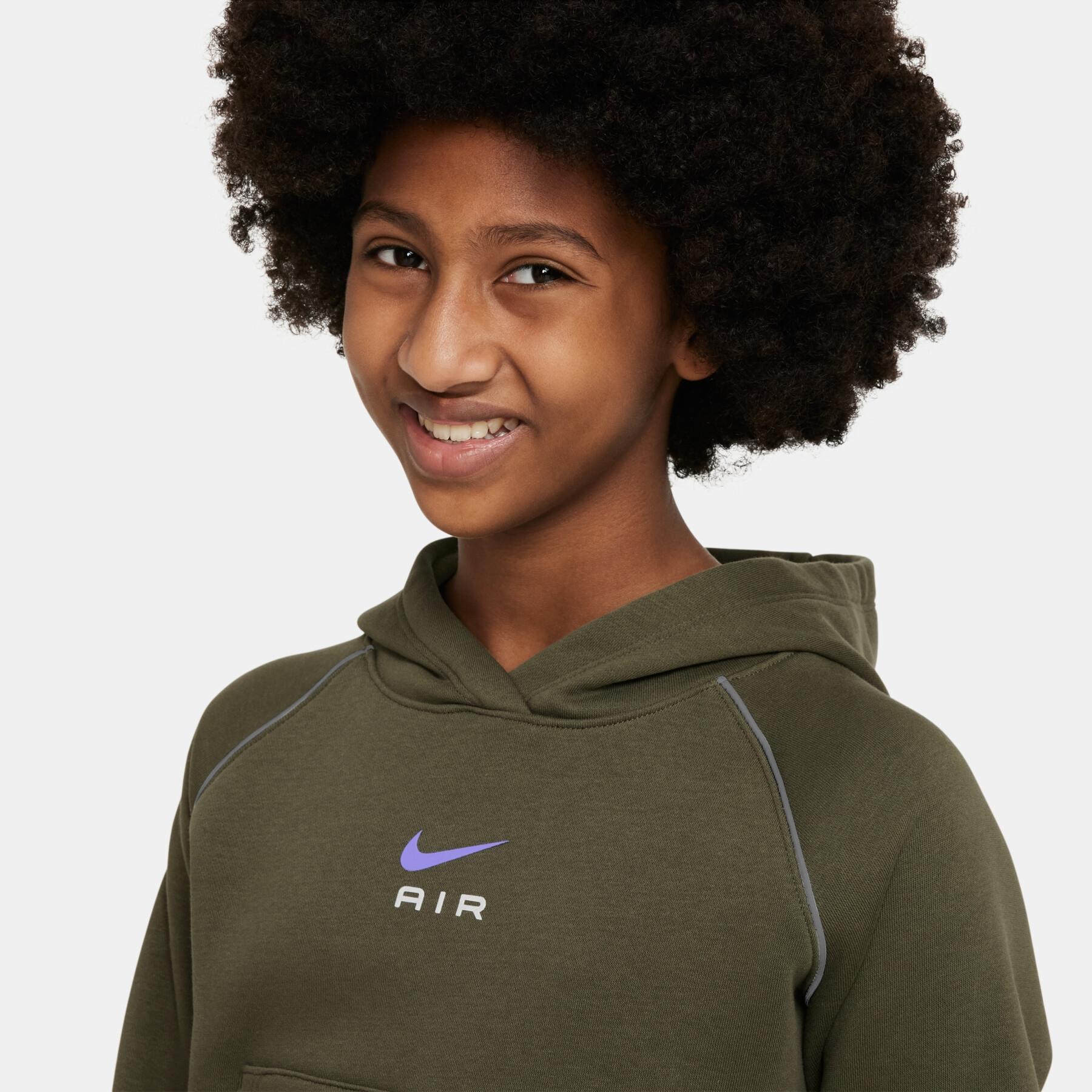 Felpa bambina Nike Sportswear Air French Terry Verde Oliva