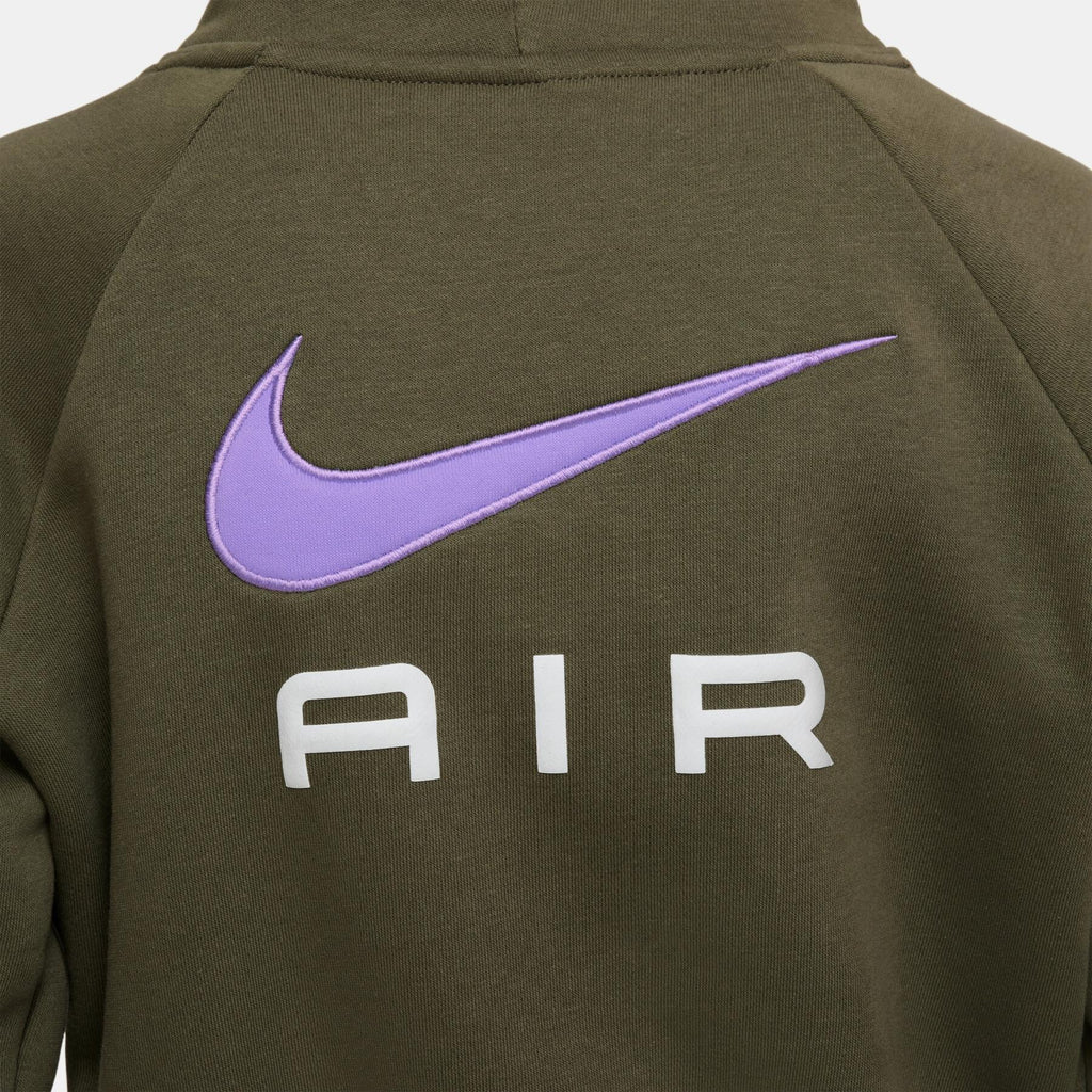 Felpa bambina Nike Sportswear Air French Terry Verde Oliva