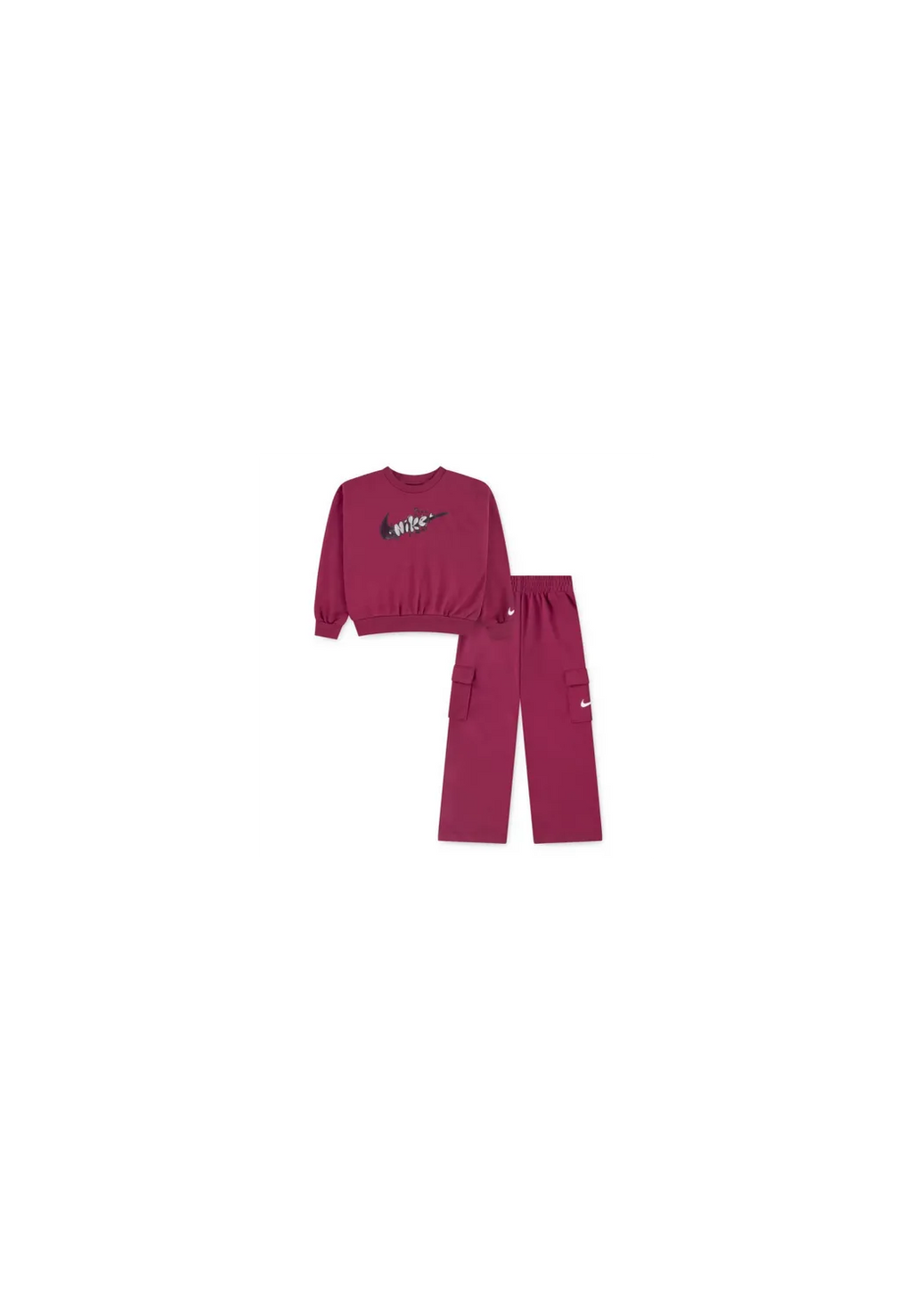 Tuta bambina Nike Cargo French Terry - Fucsia